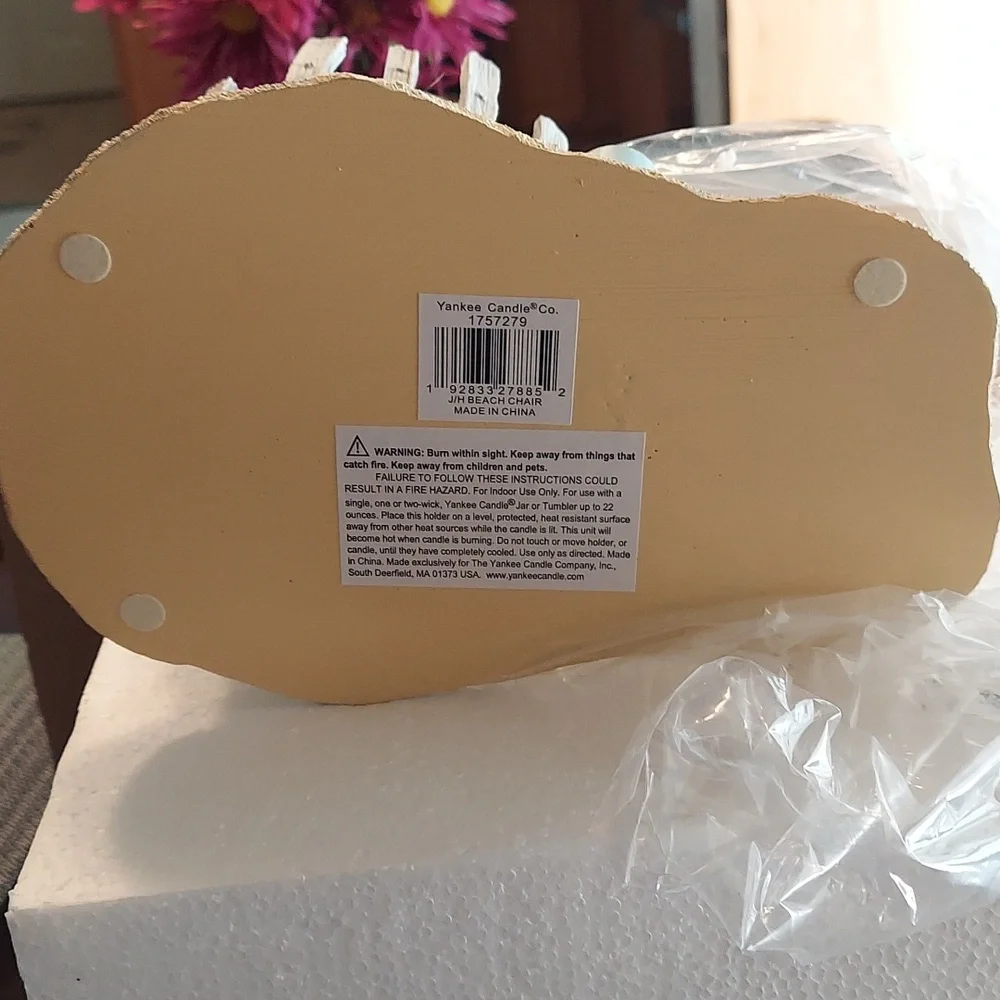 Yankee Candle Sailboat Beach Chair Candle Holder Fits LG Jar & Signature BNWT SO